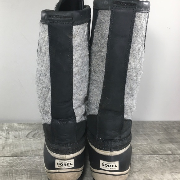 Sorel NL1619 Sorelli Waterproof Rain Leather Gray Lace Up Womens Boots Size 7 - Picture 7 of 11